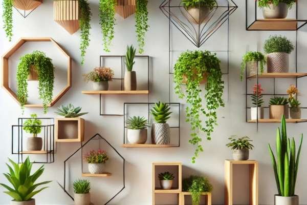 Showcasing Plants: Shelves as Display Pieces