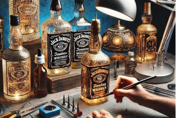 Whiskey Bottle Lamp Techniques: 